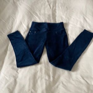 Spanx ribbed navy leggings